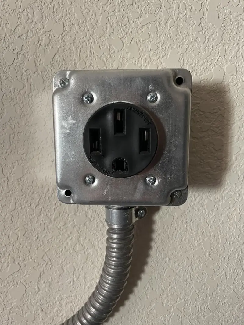 NEMA 14-50 outlet installed for Smart Home Electrical in Sadsbury